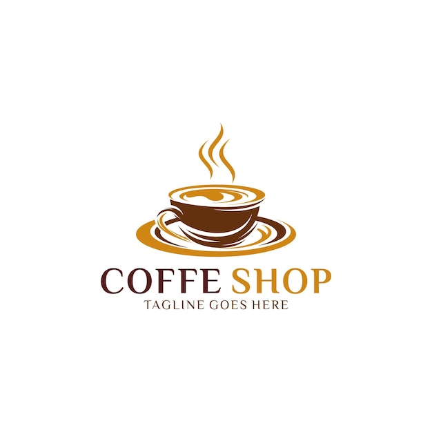 Logo con diseño de cafetería