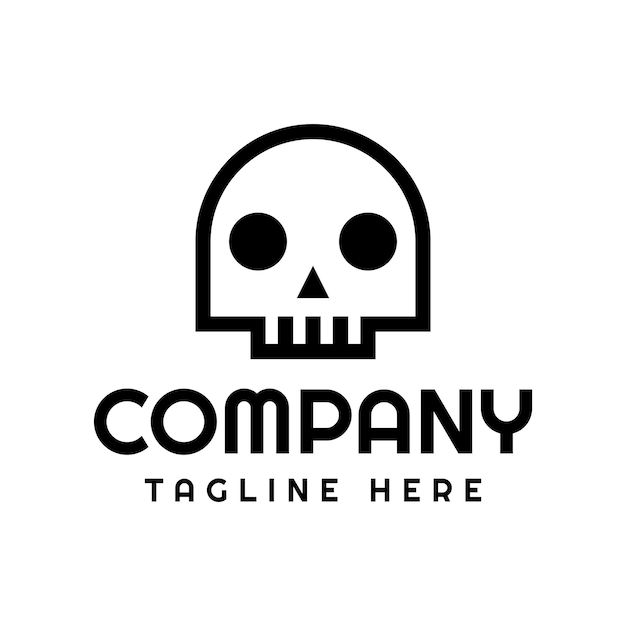 Logo con diseño de calavera