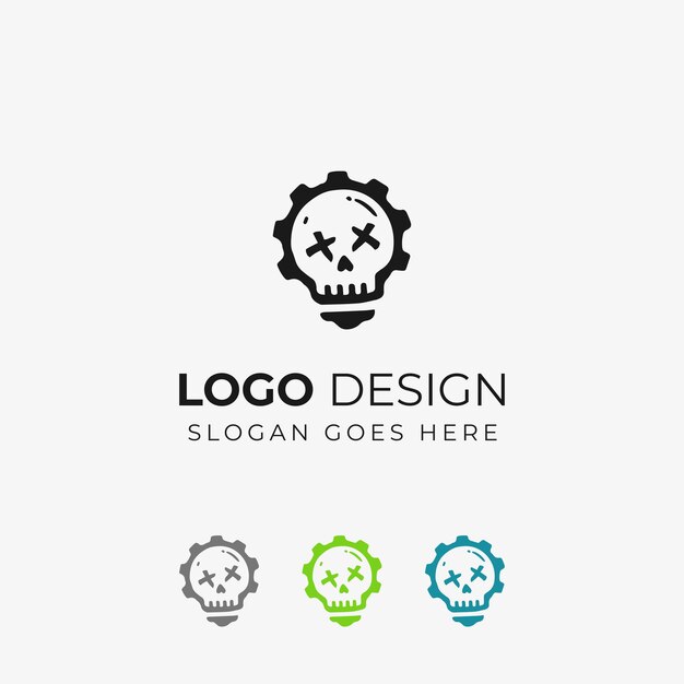 Logo con diseño de calavera