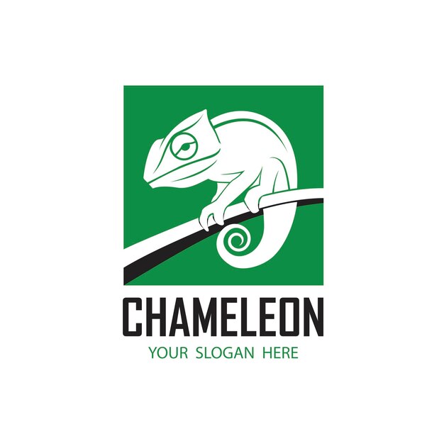 Logo con diseño de camaleón