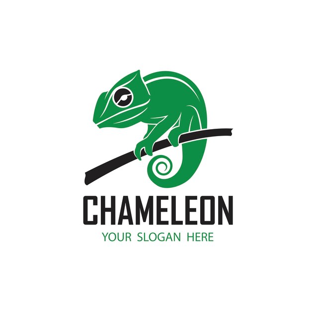 Logo con diseño de camaleón