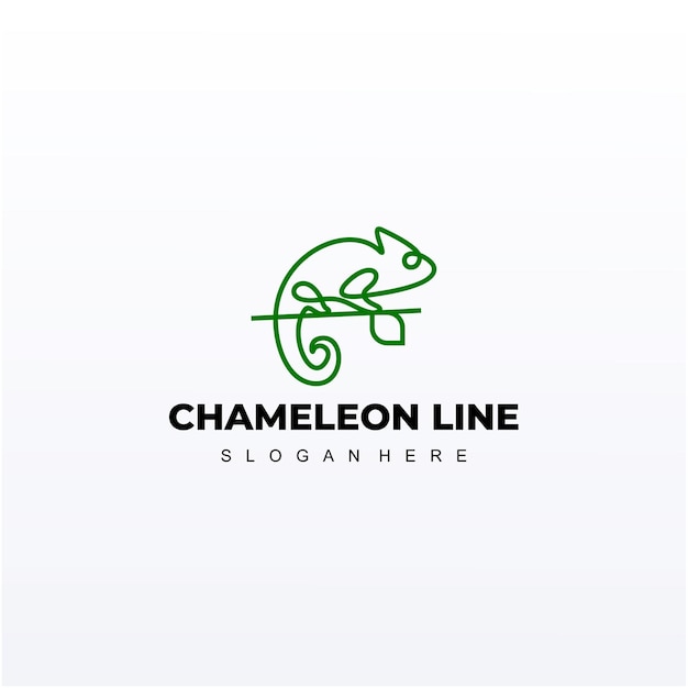 Logo con diseño de camaleón