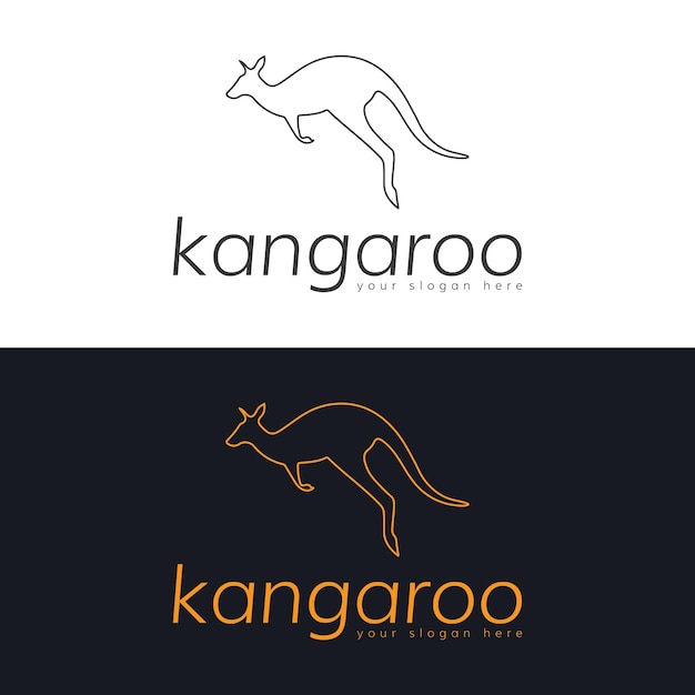 Logo con diseño de canguro