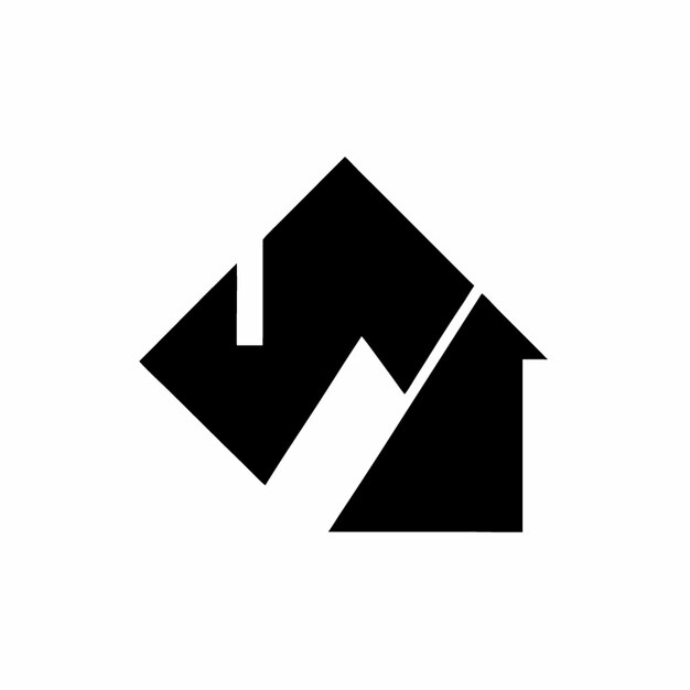 Logo con diseño de casa moderna