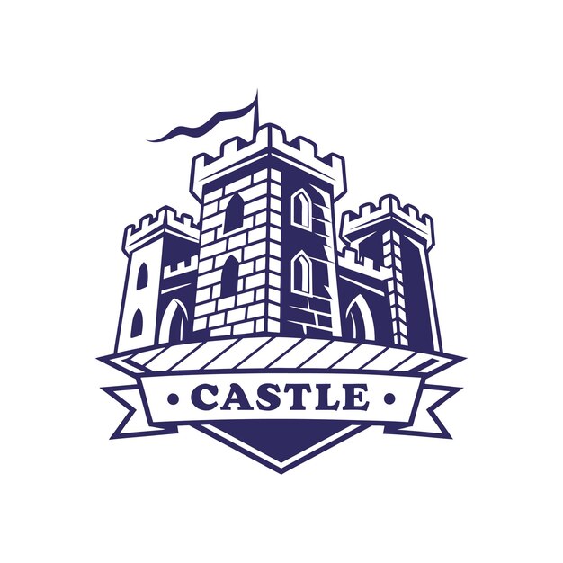 Logo con diseño de castillo