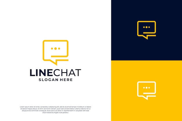 Logo con diseño de chat