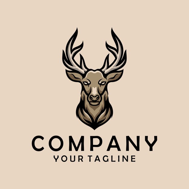 Logo con diseño de ciervo