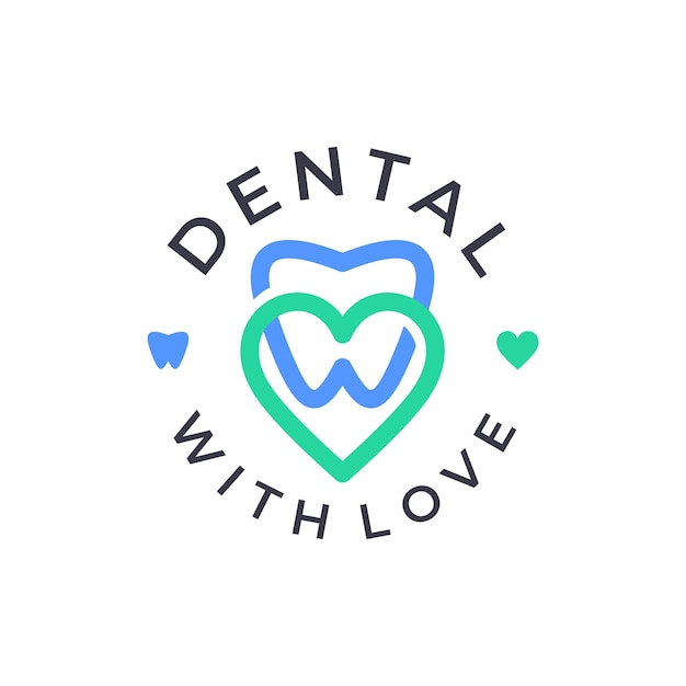 Logo con diseño de clínica dental