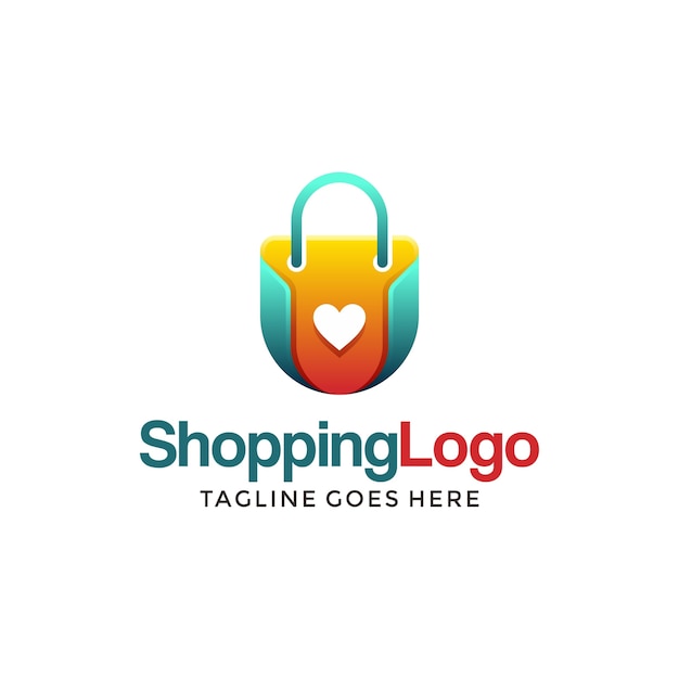 Logo con diseño de compras