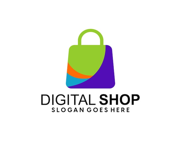 Logo con diseño de compras