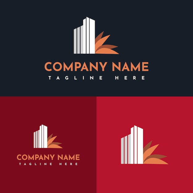 Logo con diseño de construcción