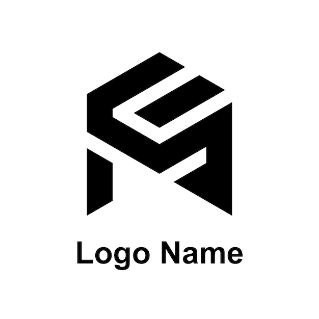 Vector logo con diseño de cubo