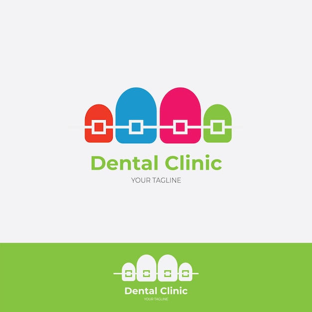 Vector logo con diseño dental