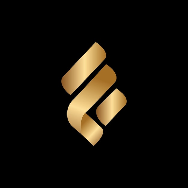 Logo con diseño dorado