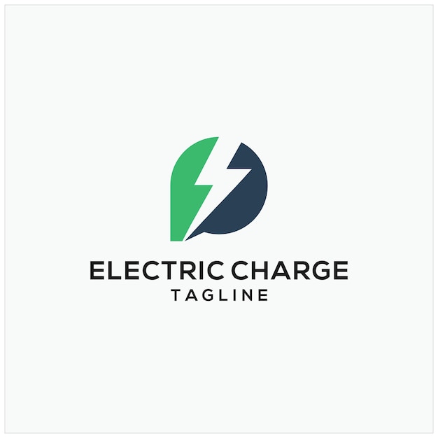 Logo con diseño eléctrico