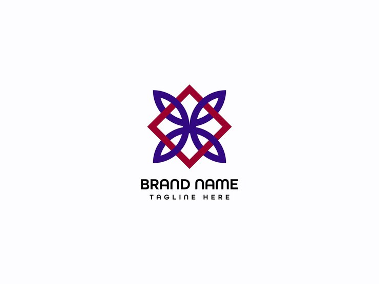 Logo con diseño de flor