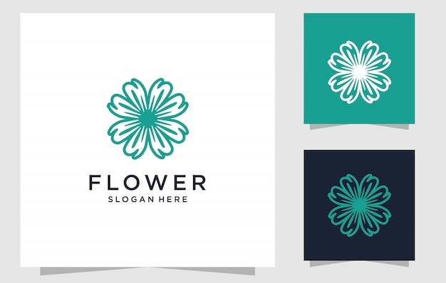 Logo con diseño de flor