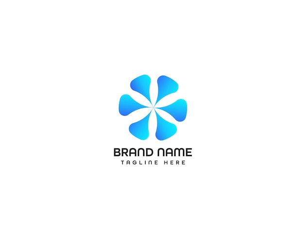 Logo con diseño de flor