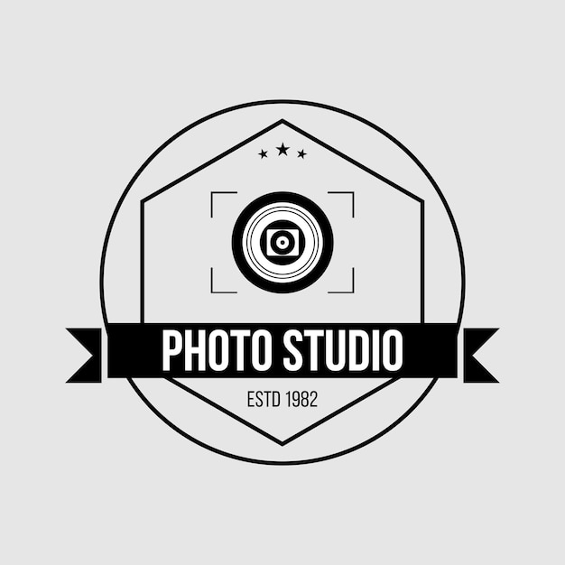 Vector logo con diseño fotográfico