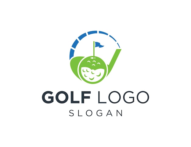 Logo con diseño de golf