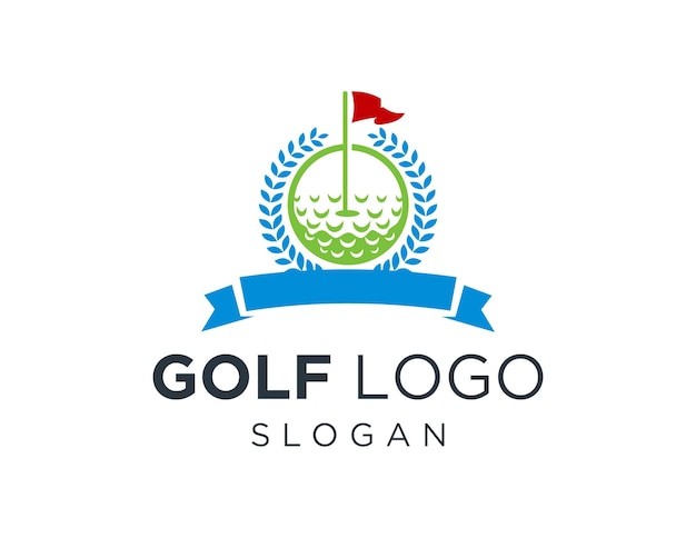 Logo con diseño de golf