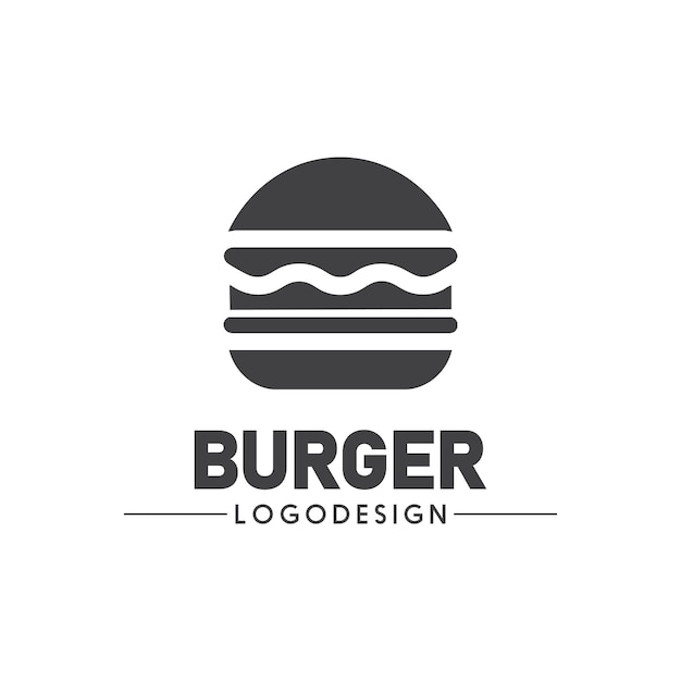 Logo con diseño de hamburguesa