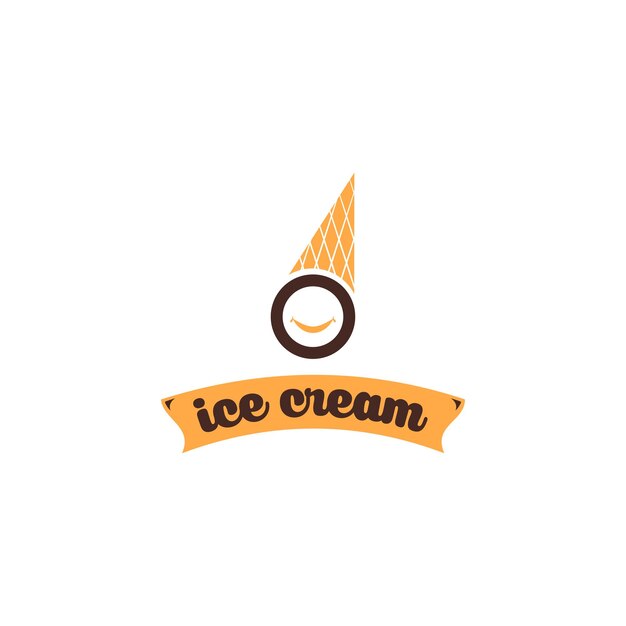 Vector logo con diseño de helado