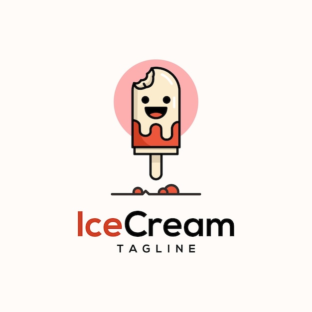 Logo con diseño de helado