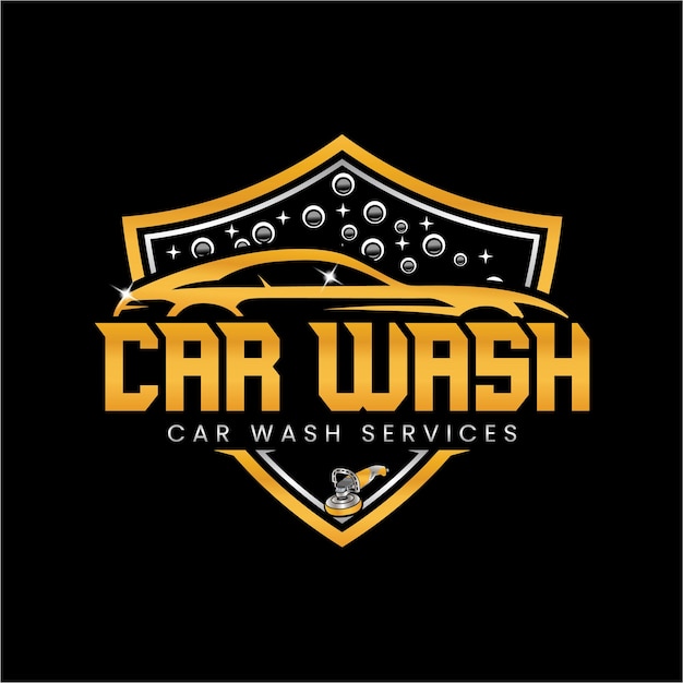 Logo con diseño de lavado de coches