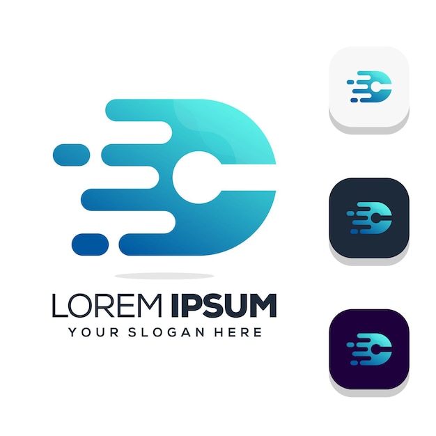 Logo con diseño de letra c