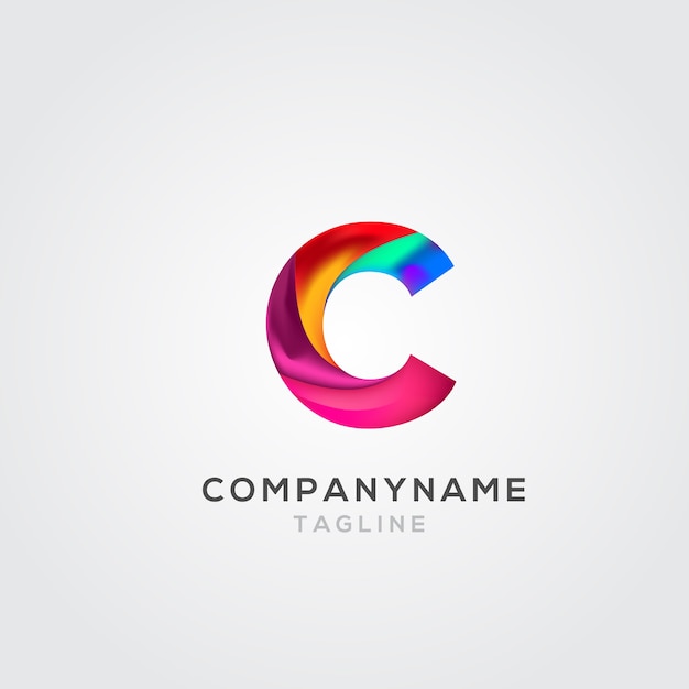 Logo con diseño de letra c