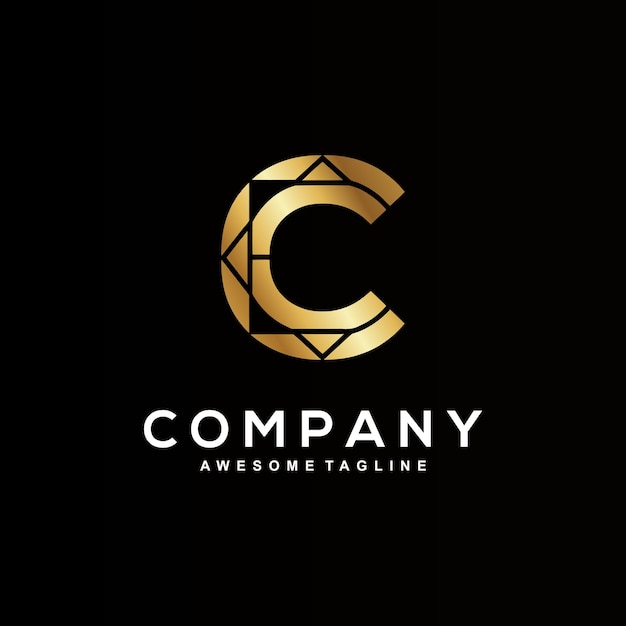 Logo con diseño de letra c