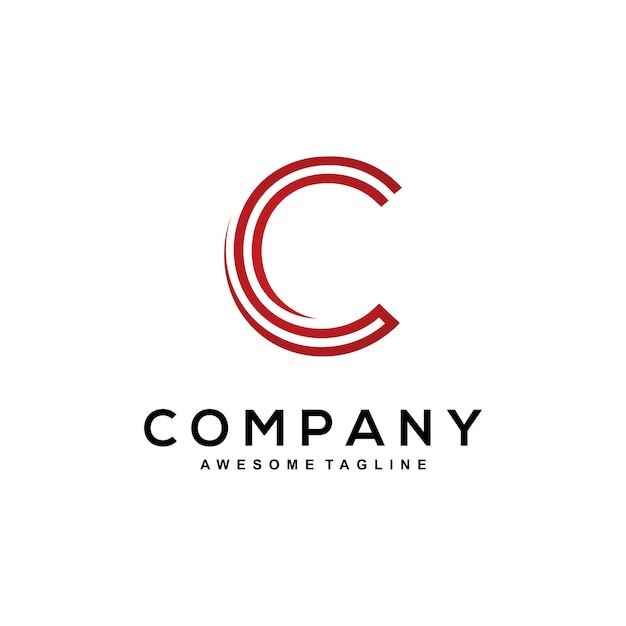 Logo con diseño de letra c