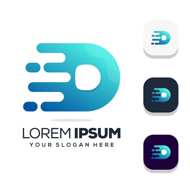 Logo con diseño de letra d