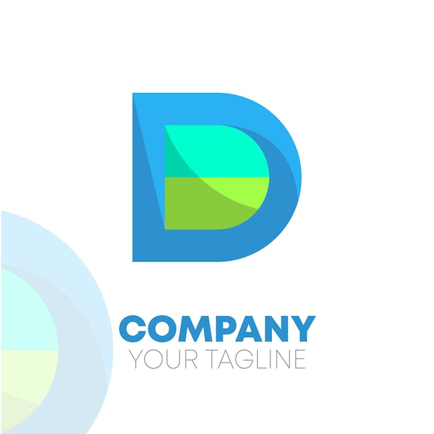 Logo con diseño de letra d