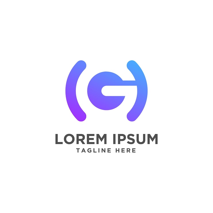 Vector logo con diseño de letra g
