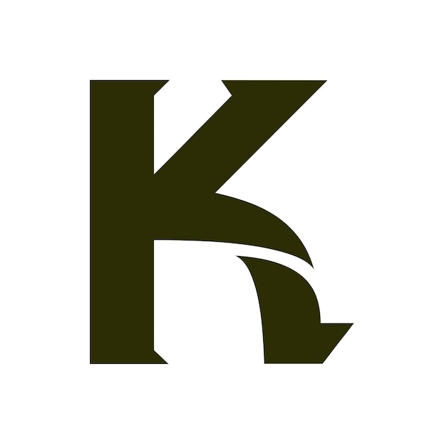 Logo con diseño de letra k