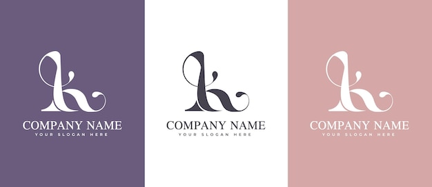 Logo con diseño de letra k