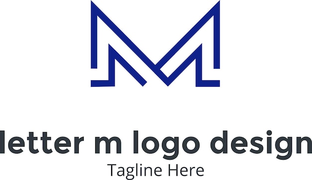 Logo con diseño de letra m