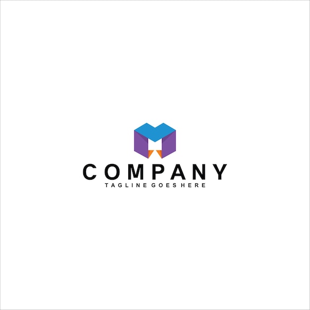 Logo con diseño de letra m