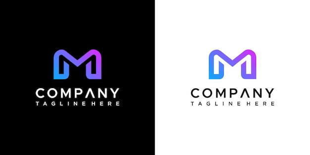 Logo con diseño de letra m