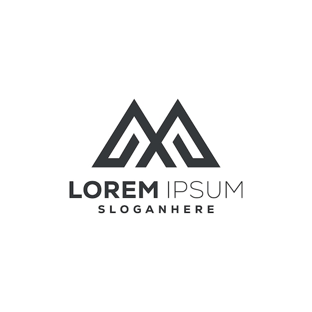 Logo con diseño de letra m