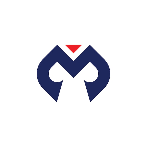 Logo con diseño de letra m