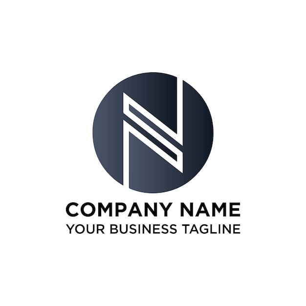 Logo con diseño de letra n