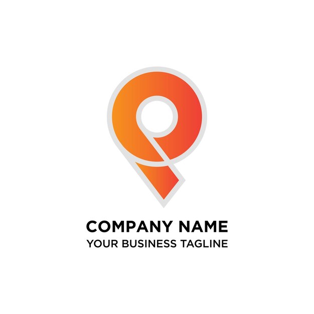 Logo con diseño de letra p