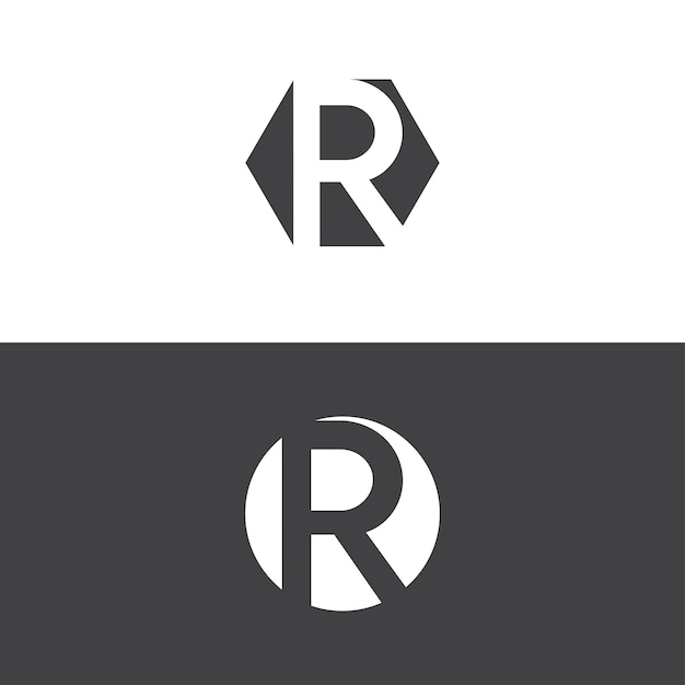 Logo con diseño de letra r
