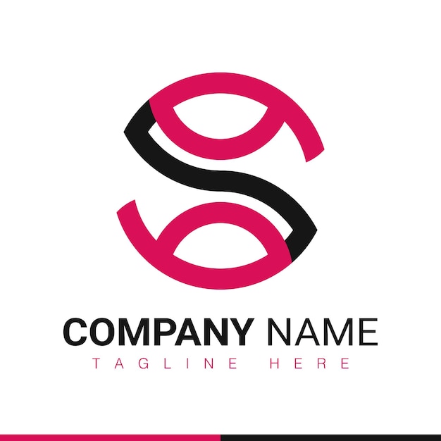 Logo con diseño de letra s