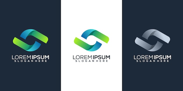 Logo con diseño de letra s
