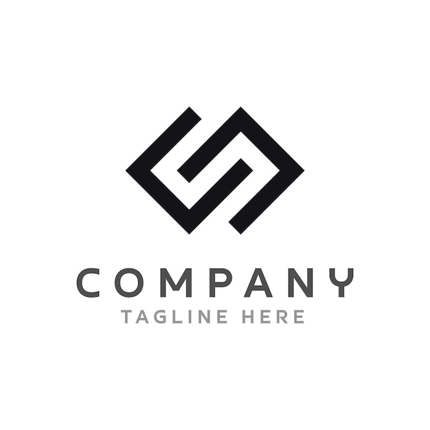 Logo con diseño de letra s