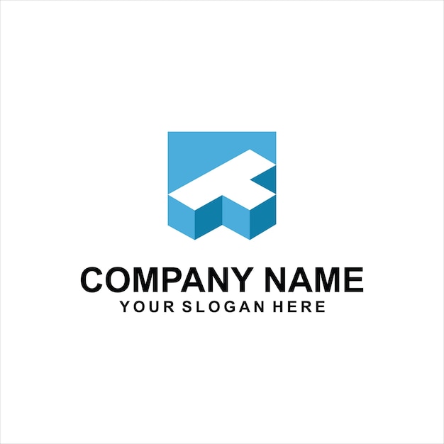 Logo con diseño de letra t